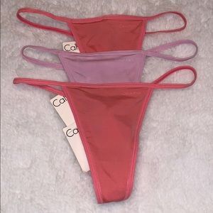 3 Calvin Klein extreme low rise thong panties